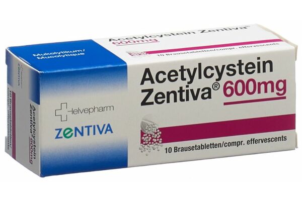 Acétylcystéine Zentiva cpr eff 600 mg 10 pce