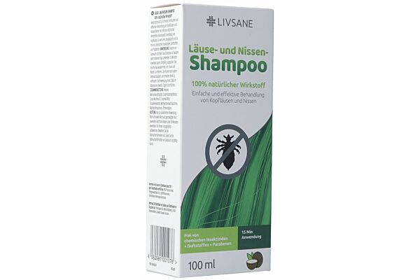 Livsane shampoing anti-poux et lentes traitement 100 % naturel fl 100 ml