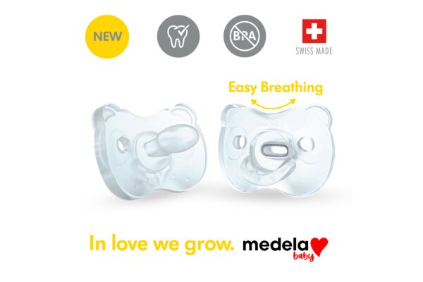 Medela Baby Sucette Soft Silicone 0-6 bleu 2 pce