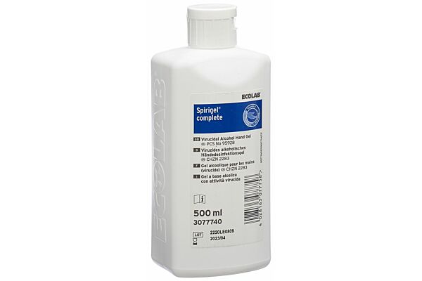 SPIRIGEL COMPLETE gel désinfectant virucide pour les mains fl 500 ml