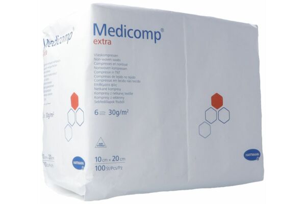 Medicomp Extra 6 plis S30 10x20cm non stérile sach 100 pce