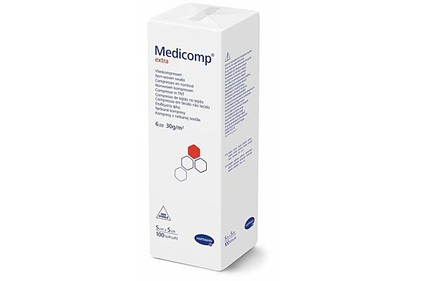 Medicomp Extra 6 plis S30 5x5cm non stérile sach 100 pce