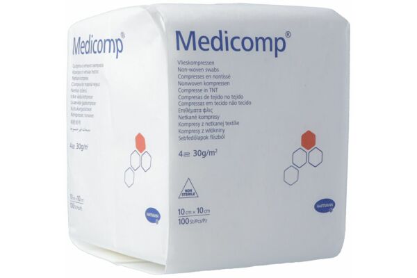 Medicomp 4 plis S30 10x10cm non stérile sach 100 pce