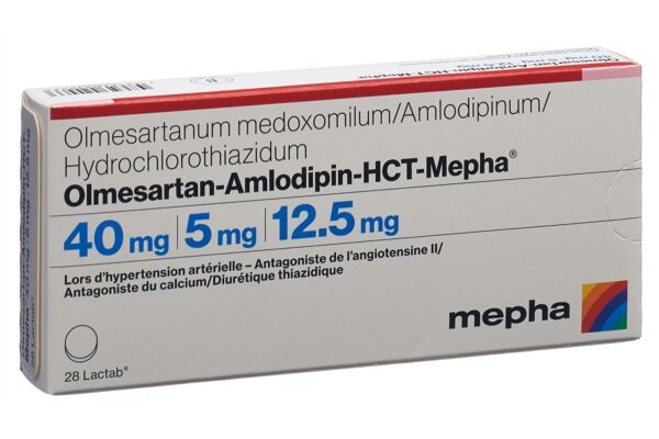 Olmesartan-Amlodipin-HCT-Mepha Lactab 40mg/5mg/12.5mg 28 Stk