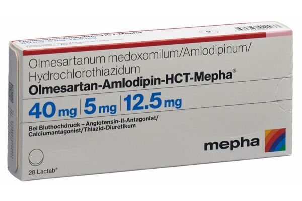 Olmesartan-Amlodipin-HCT-Mepha Lactab 40mg/5mg/12.5mg 28 Stk