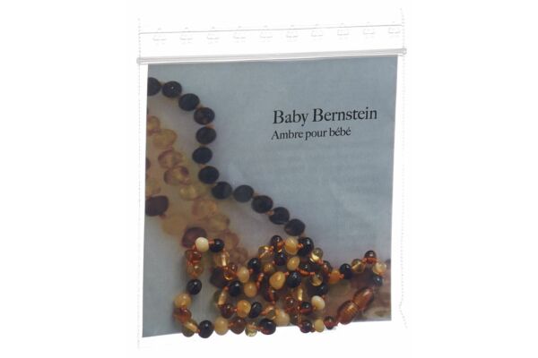 Selenas collier ambre pour bébé 32-34cm multicolore arrondi