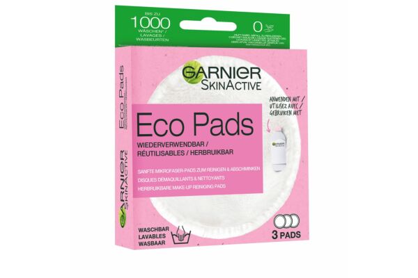 Garnier SkinActive Micellar Eco Pads réutilisables 3 pce