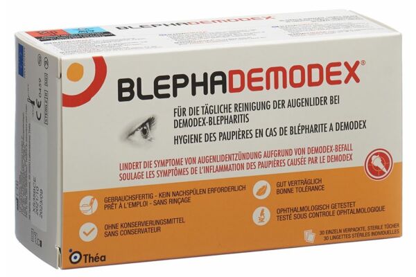Blephademodex Reinigungstücher steril einzeln verpackt Btl 30 Stk