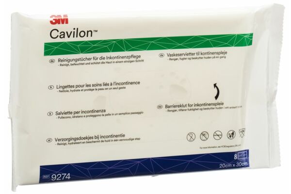 3M Cavilon lingettes pour les soins liés à l'incontinence 3-en-1 8 pce