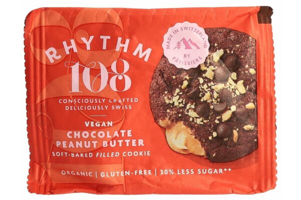 RHYTHM108 Chocolate Peanut Butter Soft Baked Filled Cookie 50 g