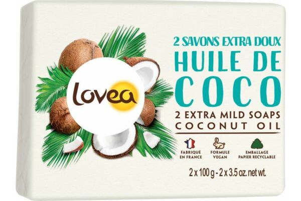 Lovea savon extra doux coco exotique 2 carton 100 g