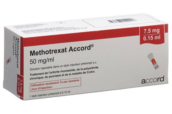 Methotrexat Accord Inj Lös 7.5 mg/0.15ml Fertiginjektor 0.15 ml