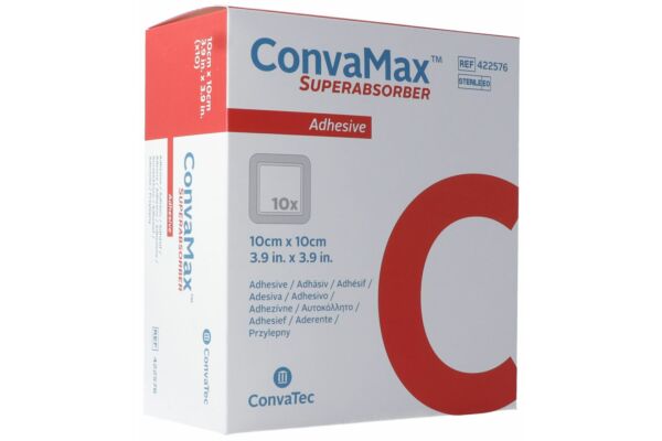 ConvaMax Superabsorber 10x10cm adhäsiv 10 Stk