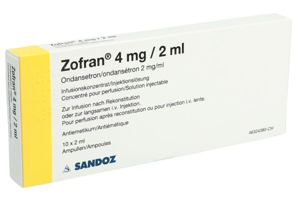 Zofran conc perf 4 mg/2ml 10 amp 2 ml