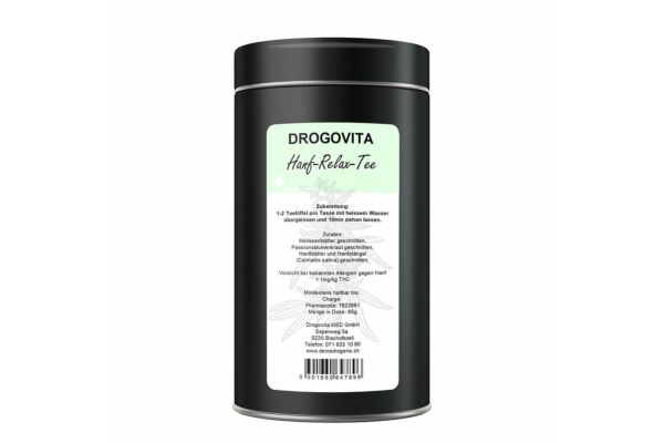 Drogovita thé relaxant au chanvre bte 65 g