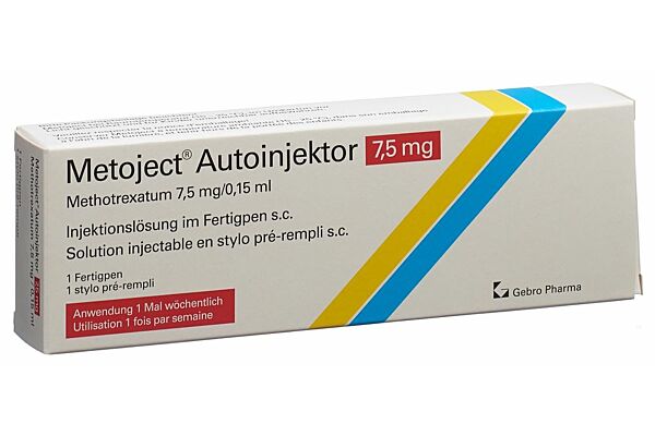 Metoject Inj Lös 7.5 mg/0.15ml Autoinjektor ohne Alkoholtupfer