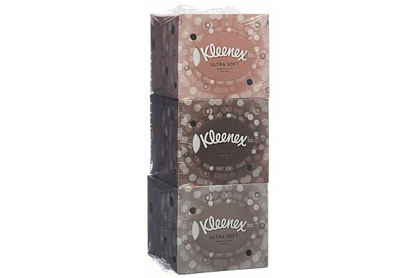 Kleenex ULTRASOFT tissus cosmétiques cube trio 3 x 48 pce