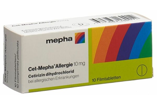 Cet-Mepha Allergie cpr pell 10 mg 10 pce