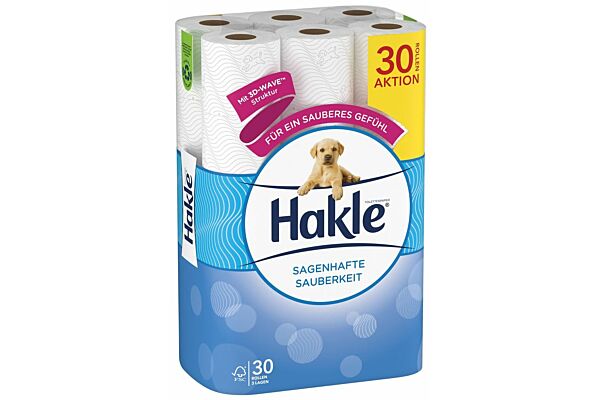 Hakle Toilettenpapier Sagenhafte Sauberkeit weiss 30 Stk