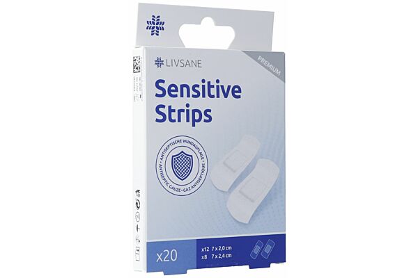 Livsane Premium pansements sensitifs en bandes 20 pce