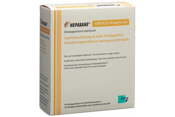 Hepaxane Inj Lös 40 mg/0.4ml Fertspr 10 Stk
