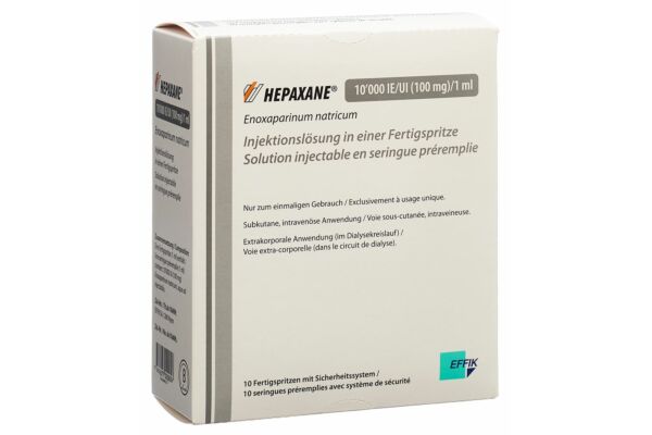 Hepaxane Inj Lös 100 mg/ml Fertspr 10 Stk
