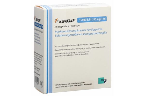 Hepaxane Inj Lös 150 mg/ml Fertspr 10 Stk
