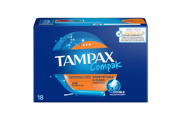 Tampax Tampons Compak Super Plus 18 Stk