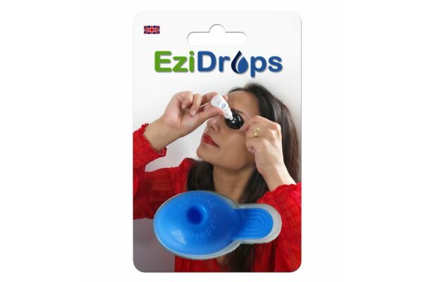 Ezidrops Applicateur de gouttes pour les yeux bleu