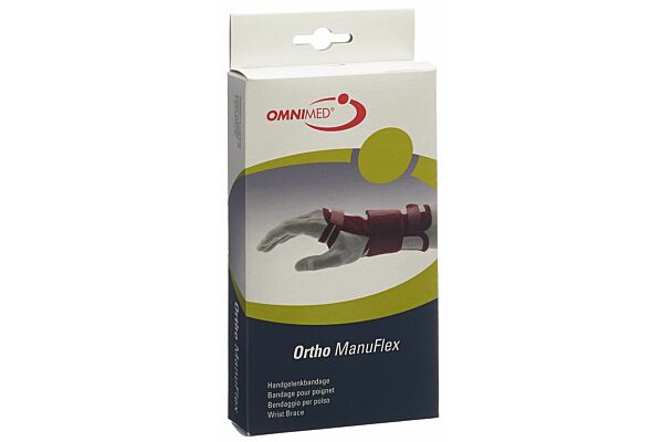 Omnimed ortho manu flex bandage pour poignet L 22cm gauche gris/bordeaux