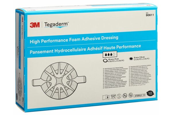 3M Tegaderm Foam HP Schaumkompresse 6x7.6cm adhesive 10 Stk