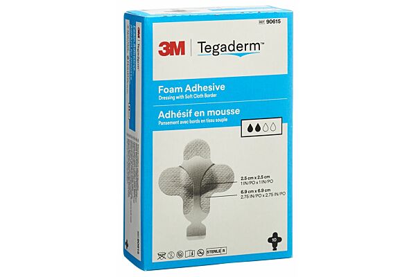 3M Tegaderm Foam HP compresse mousse mini croix adhésive 10 pce