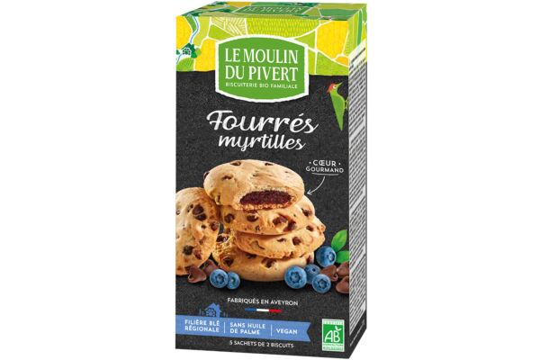 Le moulin du Pivert Cookies Fourrés Heidelbeere Ds 175 g
