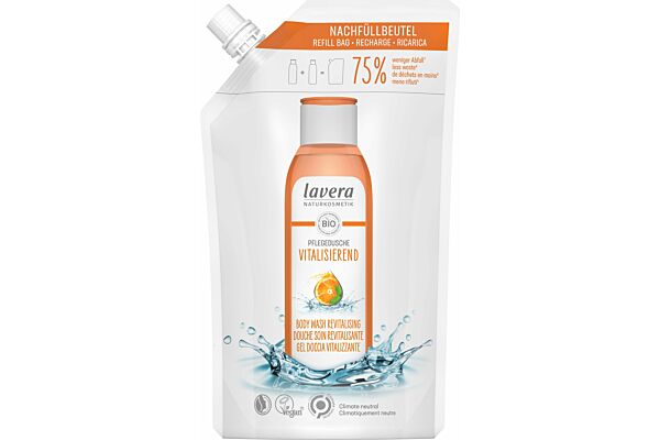 Lavera Pflegedusche Vitalisierend Bio Orange & Bio Minze Nachfüllbeutel Btl 500 ml