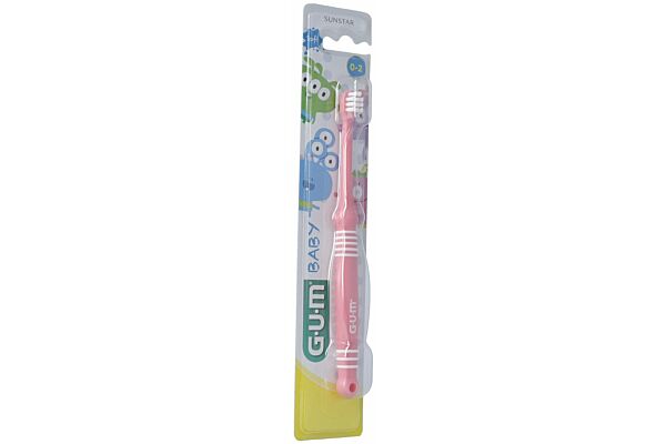 GUM Baby brosse à dents 0-2 ans rose