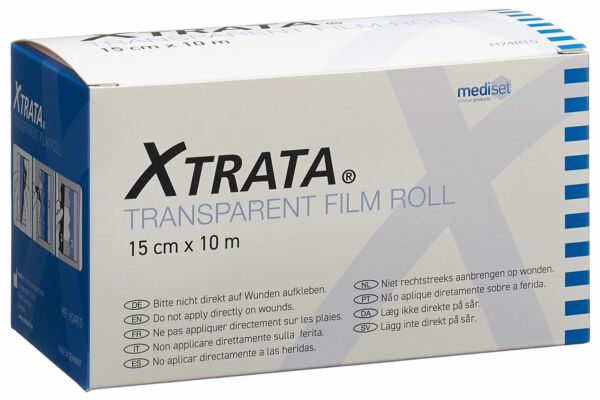 Xtrata transparenter Folienverband 15cmx10m hautfreundliche Fixation mit Lipo-Gel Rolle