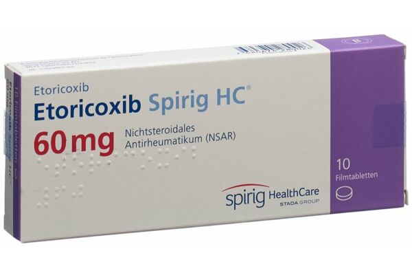 Etoricoxib Spirig HC Filmtabl 60 mg 10 Stk