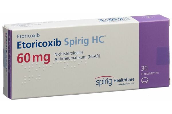 Etoricoxib Spirig HC Filmtabl 60 mg 30 Stk