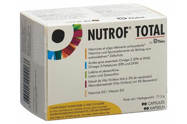 Nutrof Total Vit Spurenelement Omega 3 Kaps Vitamin D3 90 Stk