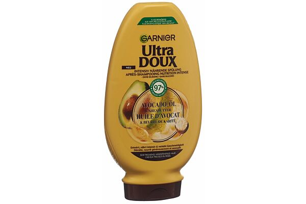 Ultra Doux après shampooing nutrition intense à l'huile d'avocat & au beurre de karité fl 250 ml