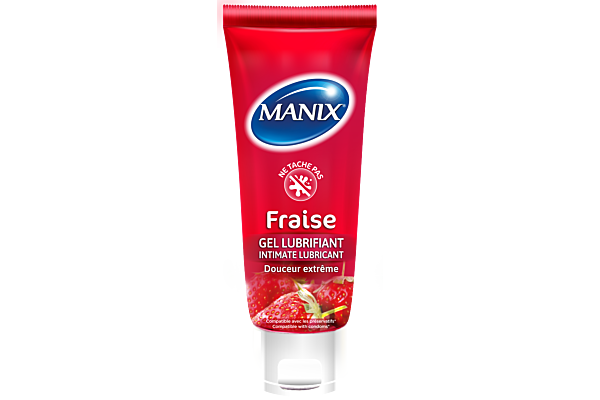 Manix gel lubrifiant fraise tb 80 ml