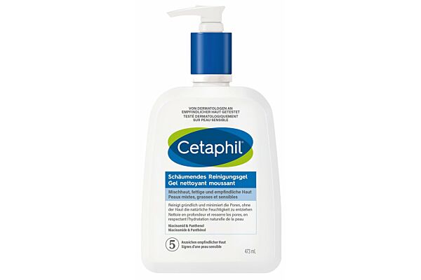 Cetaphil gel nettoyant moussant dist 473 ml