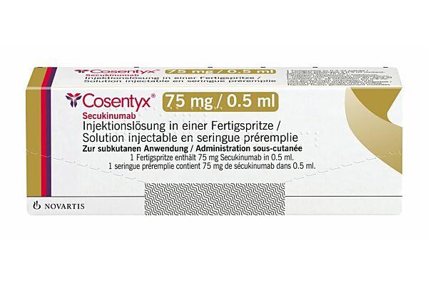 Cosentyx Inj Lös 75 mg/0.5ml Fertspr