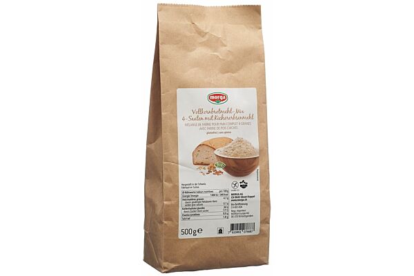 Morga mélange de farine pour pain complet 4 graines sans gluten bio sach 500 g