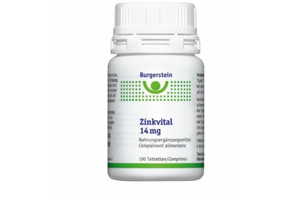 Burgerstein Zinkvital Tabl 14 mg Ds 100 Stk