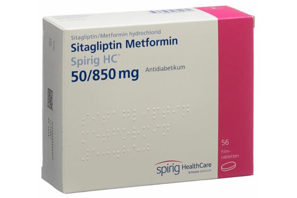 Sitagliptin Metformin Spirig HC Filmtabl 50mg/850mg 56 Stk