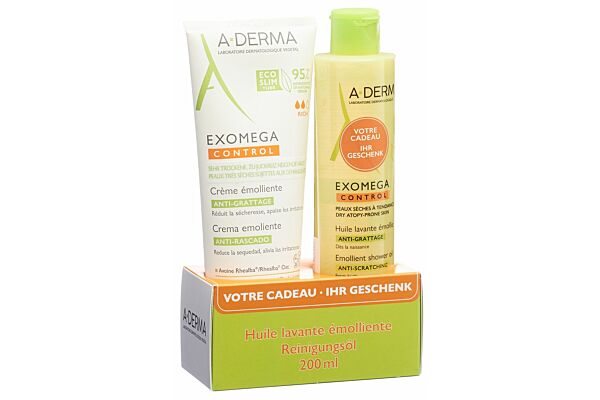 A-DERMA EXOMEGA CONTROL crème 200ml + huile 200ml