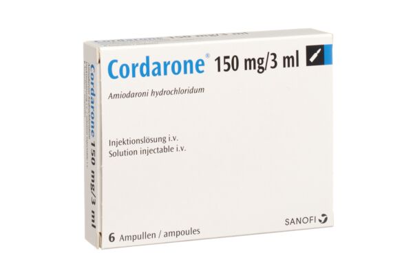 Cordarone sol inj 150 mg/3ml 6 amp 3 ml