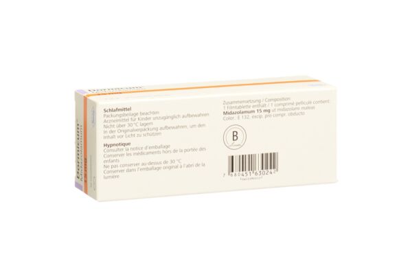 Dormicum cpr pell 15 mg 30 pce