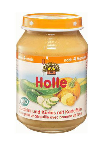 HOLLE Bio Gemüse-Gläschen Zucchini & Kürbis mit Kartoffeln 190 g